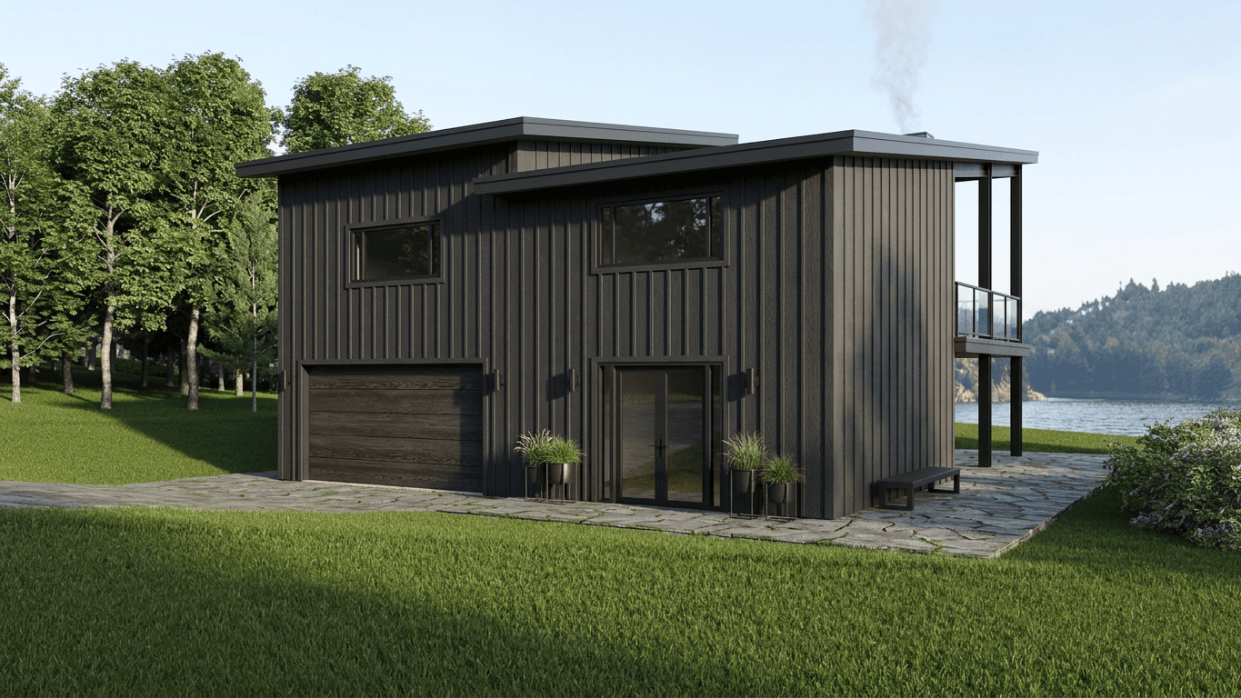 Steel ADU exterior with modern design